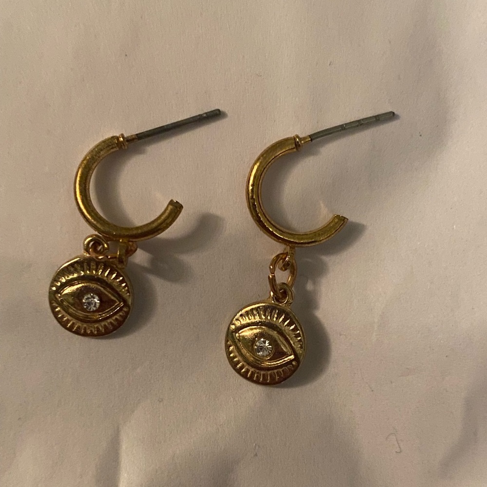 Evil eye earrings